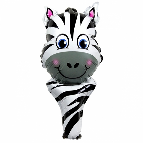 Animal Foil Balloon with Holder - Zebra